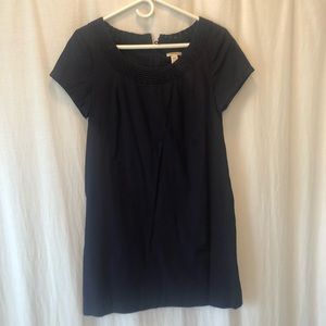 Navy JCrew braided shift dress